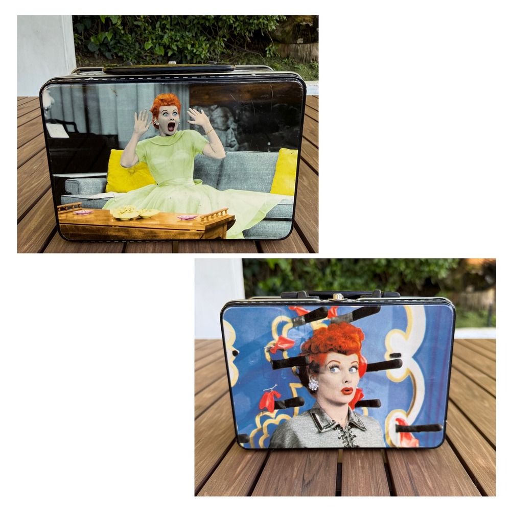 Vandor I Love Lucy Metal Lunch Box Tin Lucille Ball TV Show Collectible‎ Black